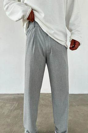 شلوار طوسی مردانه پارچه MODA - کد 880936770