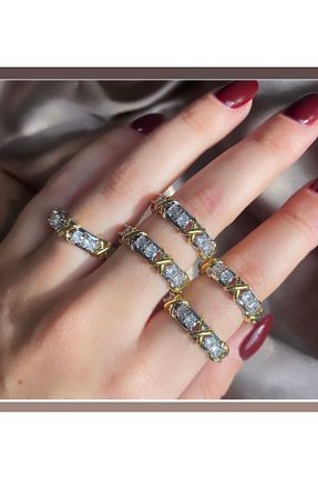 انگشتر استیل (فولاد) طلائی زنانه استیل (فولاد) Vitastyle - کد 796357967