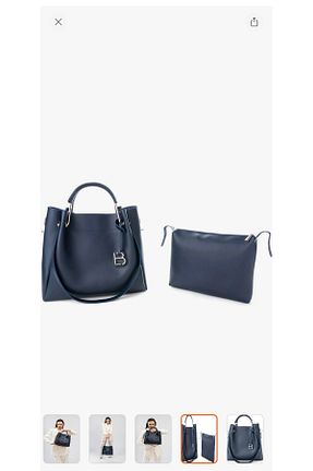 کیف دوشی سرمه ای زنانه چرم مصنوعی Melistansu - کد 884407667