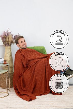 پتو تکنفره نارنجی اکریلیک FAVORA - کد 647268949