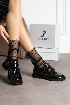 کفش آکسفورد مشکی زنانه چرم مصنوعی myshoes - کد 884468485