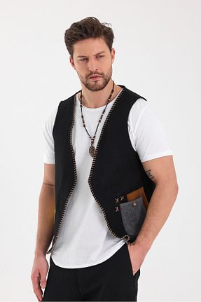 جلیقه مشکی مردانه Relaxed BABBOSS - کد 884475118