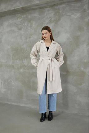 ترنچکت بژ زنانه پلی آمید IŞILDA FASHION - کد 871355172