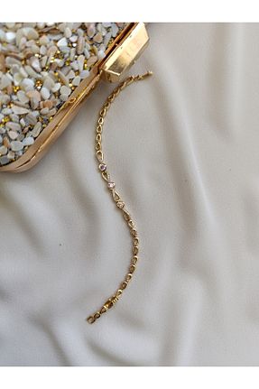 دستبند استیل (فولاد) طلائی زنانه استیل (فولاد) SENAM TAKI - کد 884476629