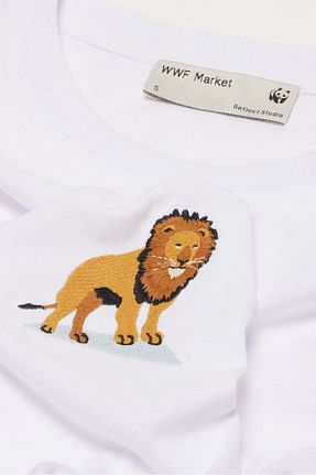 تیشرت سفید زنانه رگولار WWF Market - کد 796419201