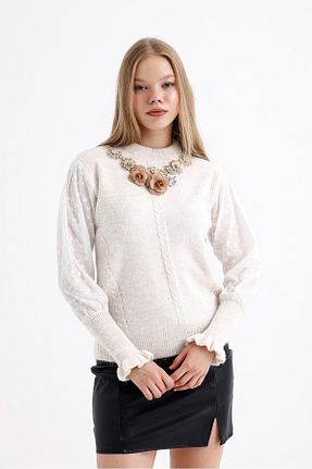 پلیور نباتی زنانه ساده ikomteks - کد 884485828