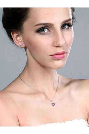ست نقره بنفش زنانه 2 تایی Brezza Lusso Jewelry - کد 36894615