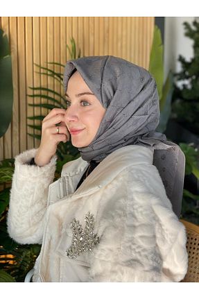 روسری بژ پنبه ای Aker - کد 884501928