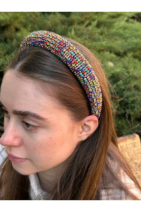 تاج مشکی زنانه سنگ کریستال ByMerve - کد 880890182