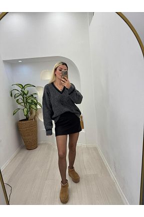 دامن قهوه ای زنانه ساده Ayda Butik - کد 884507654