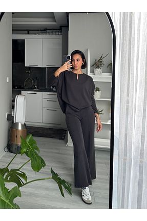 بلوز قهوه ای زنانه ساده MODA - کد 884522724