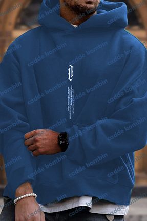 سوئیشرت سرمه ای زنانه چاپی caddekombin - کد 884524954