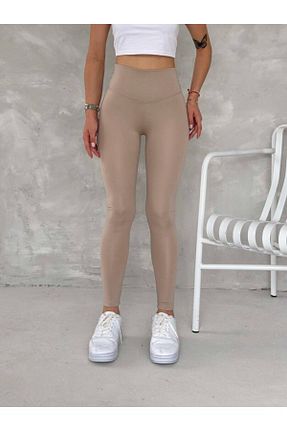 ساق شلواری بژ زنانه بافتنی 5.MEVSİM - کد 880366869