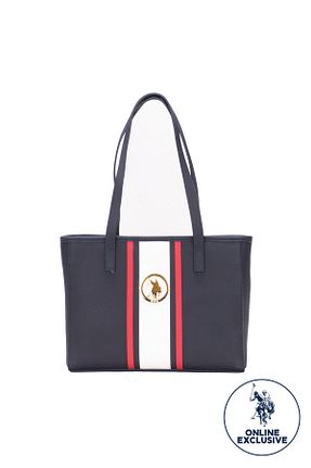 کیف دوشی سرمه ای زنانه چرم مصنوعی U.S. Polo Assn. - کد 49238702