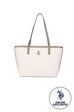 کیف دوشی طوسی زنانه چرم مصنوعی U.S. Polo Assn. - کد 463247132