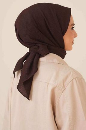 روسری قهوه ای پلی استر Melodi Scarf - کد 884553960