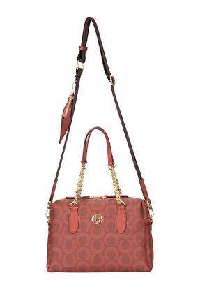 کیف دوشی نارنجی زنانه چرم مصنوعی U.S. Polo Assn. - کد 841486898