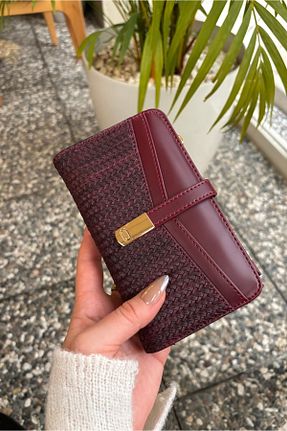 کیف پول زرشکی زنانه ابعاد بزرگ Yuka Atelier - کد 884622738