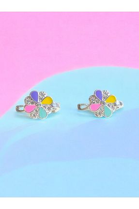 گوشواره نقره رنگی بچه گانه 925 عیار LITTLELUXE - کد 881469068