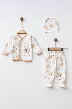 بعد از زایمان قهوه ای بچه گانه پنبه ای KUZENLER BEBE - کد 801076733