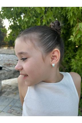گوشواره نقره صورتی بچه گانه 925 عیار LITTLELUXE - کد 884805786