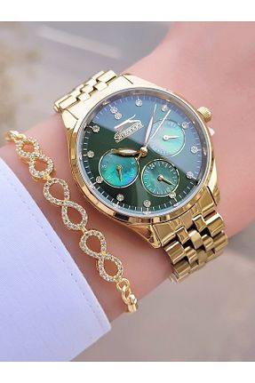 ساعت مچی طلائی زنانه 31-35 میلی متر Slazenger - کد 797979111