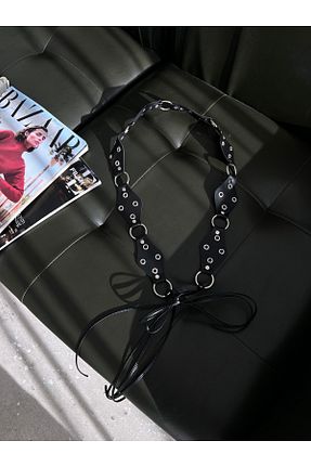 کمربند مشکی زنانه چرم مصنوعی coaksco - کد 884653666