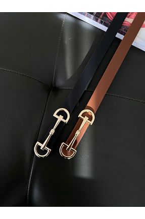 کمربند طلائی زنانه چرم مصنوعی coaksco - کد 795074046