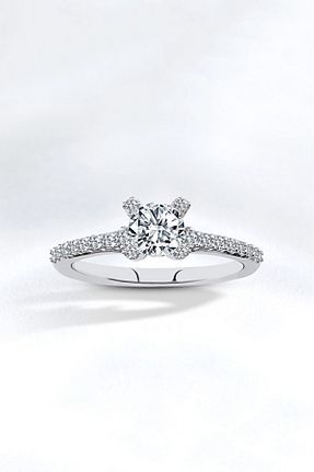 انگشتر جواهر سفید زنانه زیرکن passion silver - کد 883956767
