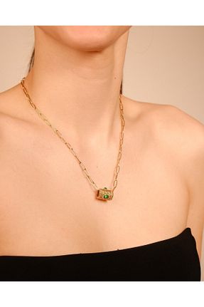 گردنبند استیل ( فولاد ) طلائی زنانه استیل (فولاد) Lekka Design - کد 652488641