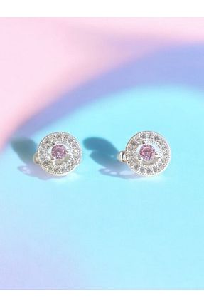 گوشواره نقره صورتی بچه گانه 925 عیار LITTLELUXE - کد 881471138