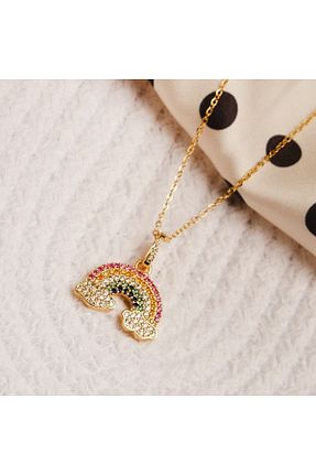 گردنبند استیل ( فولاد ) طلائی زنانه استیل (فولاد) Lekka Design - کد 290161113