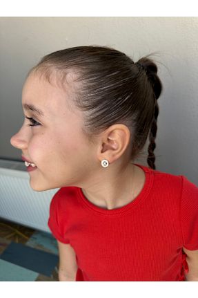 گوشواره نقره سفید بچه گانه 925 عیار LITTLELUXE - کد 883742917
