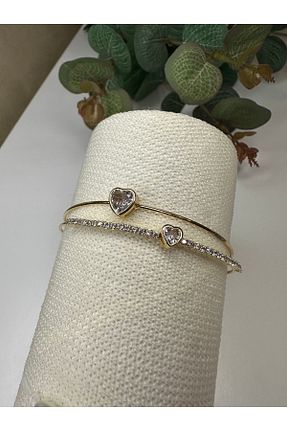 دستبند استیل (فولاد) طلائی زنانه پوشش لاکی HÜLYA AKSESUAR - کد 884720979