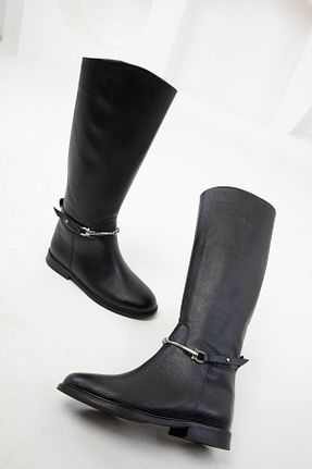 چکمه مشکی زنانه چرم خالص SOHO - کد 881721750