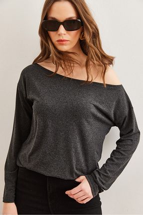 بلوز مشکی زنانه ساده Olalook - کد 858168095