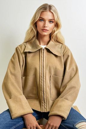 کت بژ زنانه رگولار Trend Alaçatı Stili - کد 878242727