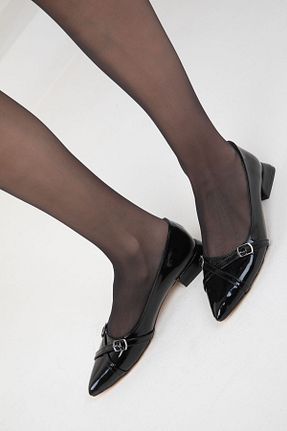 کفش پاشنه بلند کلاسیک مشکی زنانه چرم مصنوعی SOHO - کد 882242600