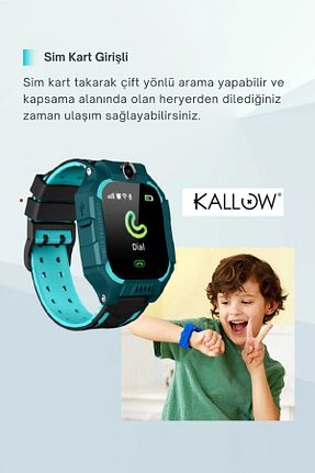 دستبند هوشمند بچه گانه سبز kallow - کد 132861352