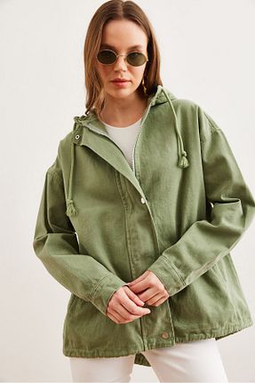 کت خاکی زنانه رگولار Olalook - کد 884205905