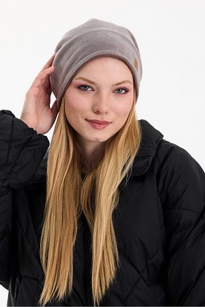 کلاه پشمی طوسی زنانه پنبه ای Butikgiz - کد 884756301