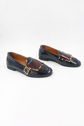 کفش کژوال آبی زنانه چرم خالص ENDİCAN - کد 884793348