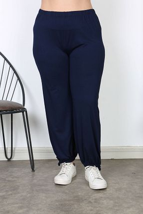 شلوار سایز بزرگ سرمه ای زنانه ویسکون ESPİNA - کد 884798135