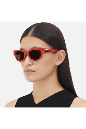 عینک آفتابی نارنجی زنانه UV400 Bottega Veneta - کد 871338094