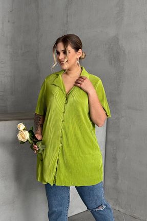 پیراهن سایز بزرگ سبز زنانه سایز بزرگ Stil Diva - کد 884838906