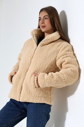 پالتو پشمی بژ زنانه اسلیم RABENBOUTIQUE - کد 884863868