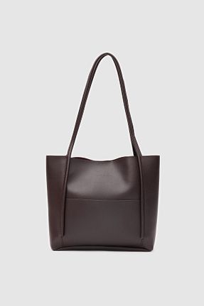 کیف دوشی قهوه ای زنانه چرم مصنوعی Shule Bags - کد 848614784
