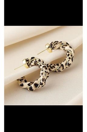 گوشواره جواهر طلائی چرم ISTBIRD ACCESSORIES - کد 884857756