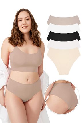 شورت سایز بزرگ رنگی زنانه فاق بلند Cottonhill - کد 884866280