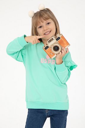 سوئیشرت سبز بچه گانه ساده U.S. Polo Assn. - کد 884882379